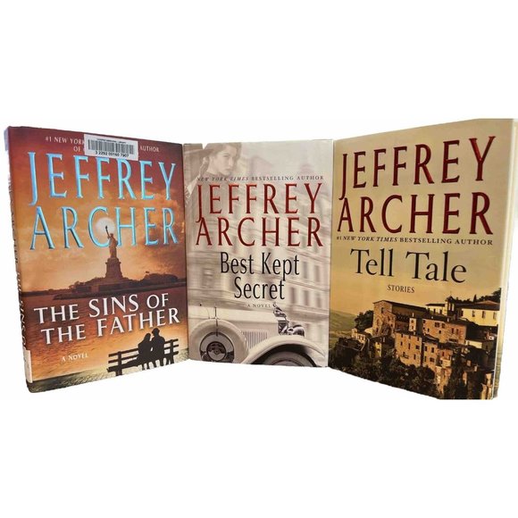 JEFFREY ARCHER Lot Of 3 Hardcover 1st Ed. Books (Sin Fath, Best Kept &Tell Tale) - Picture 1 of 6